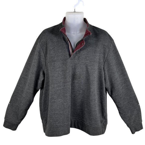 Orvis Mens XXL 1/4 Zip Long Sleeve Pullover Sweatshirt Dark Gray Outdoor Fishing - Picture 1 of 16